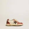 Ball Star Junior in nappa with black star and red leather inserts