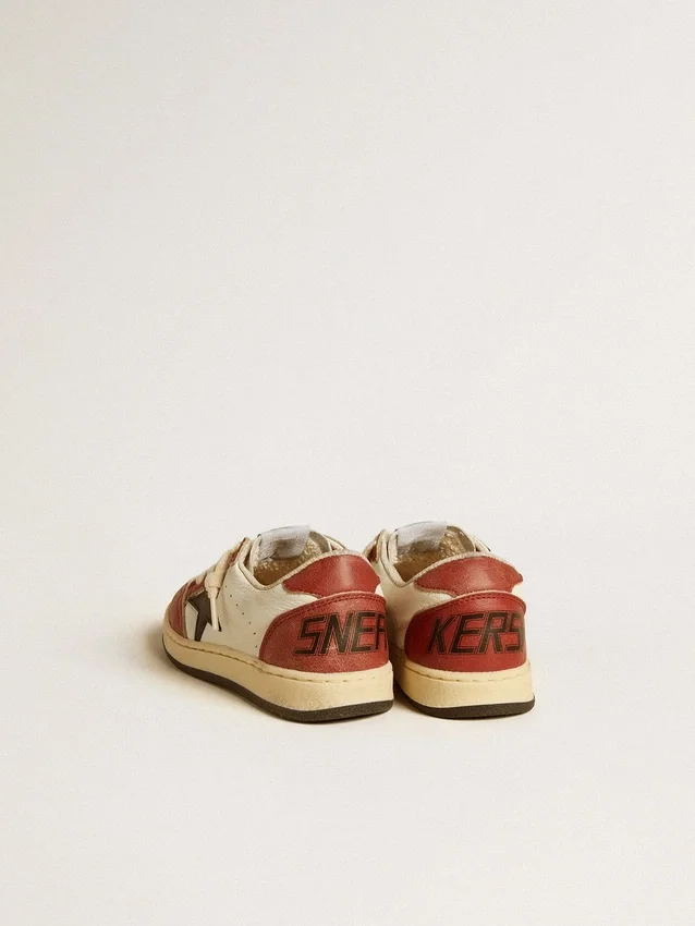Ball Star Junior in nappa with black star and red leather inserts