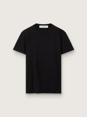 Women’s regular-fit distressed T-shirt in black