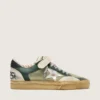 Women's Ball Star LAB in green suede with silver leather star and black suede heel tab
