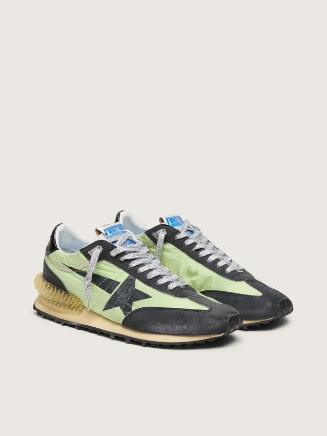 Men's Marathon with green nylon upper and black star