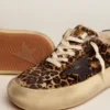 Women's Space-Star shoes in animal-print pony skin with shearling lining