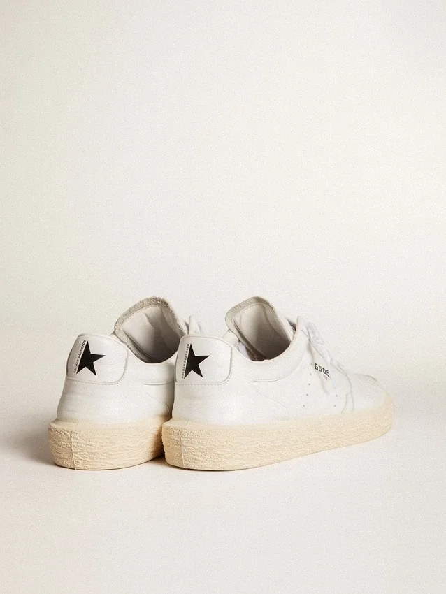 Men's Tenth Star in white leather