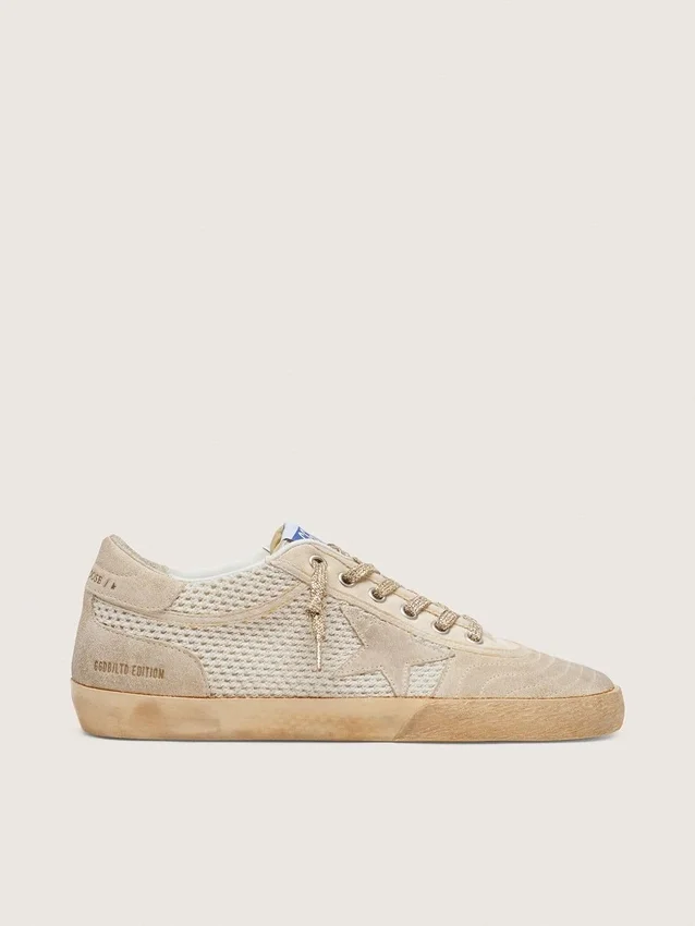 Women’s Super-Star LAB in mesh with beige suede star