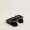 Noa Young sandals in distressed black leather