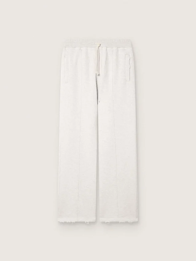 Star unisex sweatpants in gray melange fleece