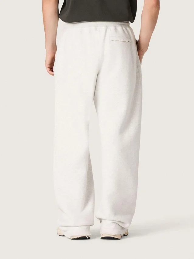 Star unisex sweatpants in gray melange fleece