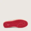Women's Ball Star in white leather with red star and heel tab