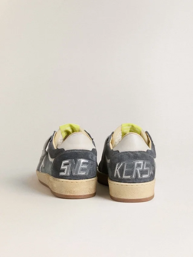 Women's Ball Star LTD in light blue suede with milk-white leather star and heel tab