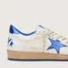 Men's Ball Star Wishes in white nappa leather with a bright blue star and heel tab