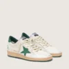 Men's Ball Star Wishes in white nappa leather with green leather star and heel tab