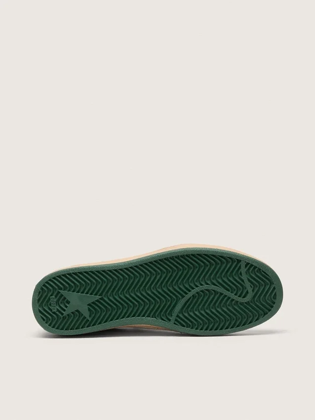 Men's Ball Star Wishes in white nappa leather with green leather star and heel tab