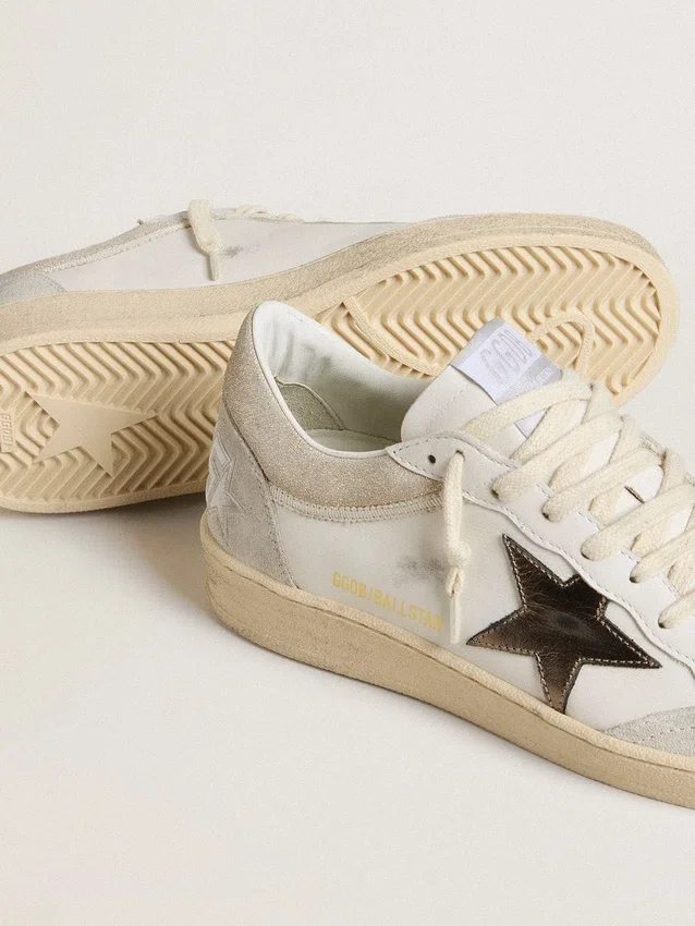 Women's Ball Star with metallic leather star and glossy leather heel tab