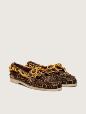 Women’s Cruise loafer in leopard-print pony skin