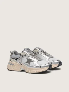 Women’s Lightstar in gray mesh and silver nappa leather with gray TPU star