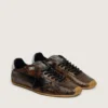 Women's Marathon Speed in leather with brown snake print, black star and silver leather heel tab