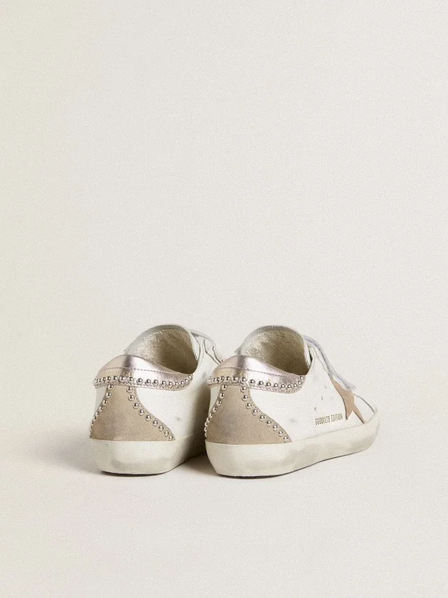 Women’s Old School LTD with rose gold metallic leather star and heel tab