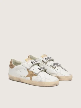Women’s Old School with gold star in laminated leather