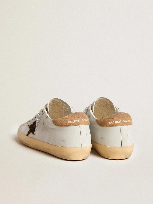 Women's Super-Star in nappa leather with pony skin star and suede heel tab