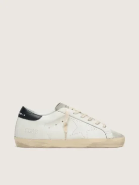 Men's Super-Star in white leather with perforated star