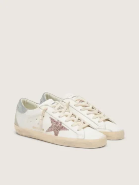 Women’s Super-Star LTD with multicolor glitter star and suede heel tab