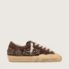 Women's Super-Star Penstar in brown suede with studs