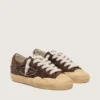 Women's Super-Star Penstar in brown suede with studs