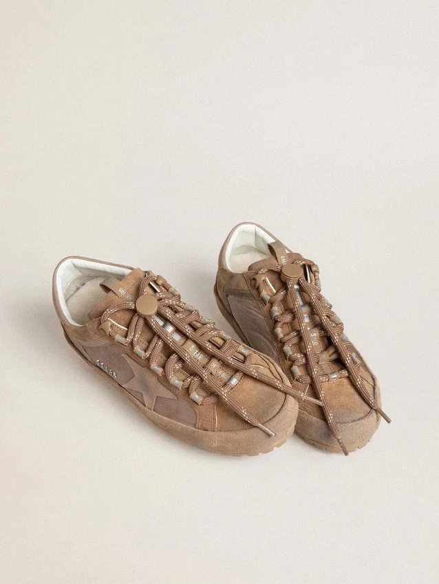 Women's Super-Star Ski in Dolmias and caramel suede with marble nubuck star and heel tab