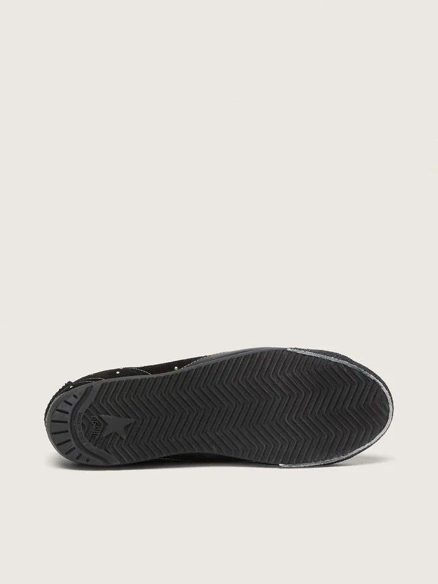 Women's True-Star in black suede with Swarovski crystals and black leather star