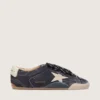 Women's True-Star in dark blue suede with white nappa leather star and heel tab
