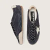 Women's True-Star in dark blue suede with white nappa leather star and heel tab