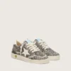 Young Ball Star in black and white leopard pony skin with cream leather star