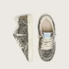 Young Ball Star in black and white leopard pony skin with cream leather star
